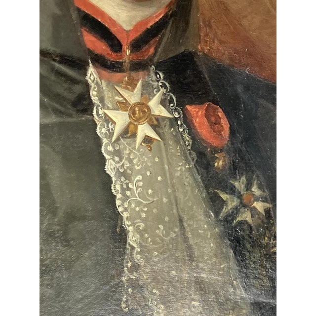 Large French Portrait, 19th Century, Oil on Canvas For Sale - Image 6 of 18