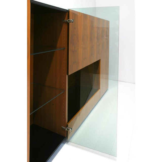 Modular Mirror Top Wall Unit with Integrated Bar Cabinet, Italy, 1970s For Sale - Image 18 of 18