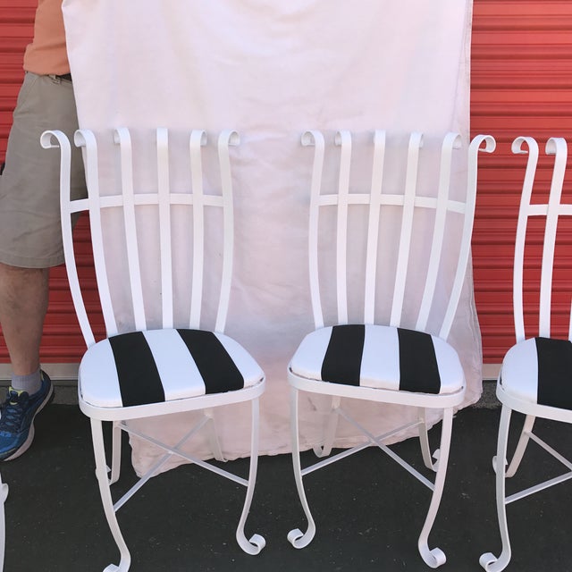 Vintage Metal Outdoor Chairs Set of 4 Chairish