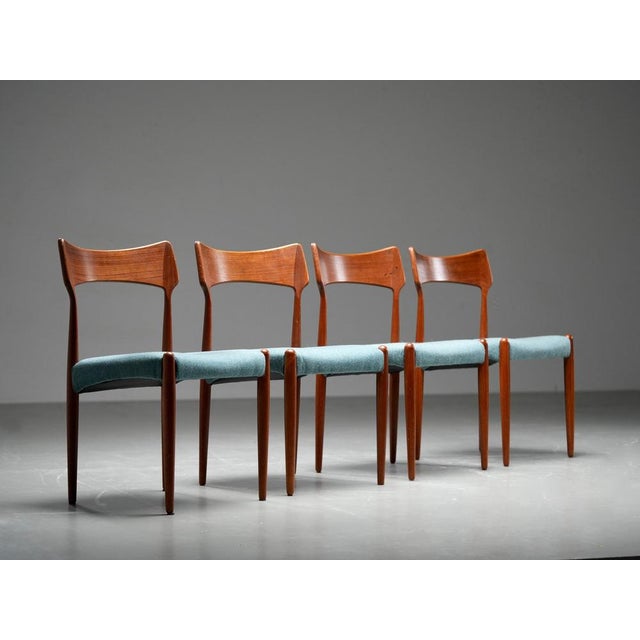 Vintage Teak Dining Chairs from C. Linneberg & B. Pedersen, 1970s, Set of 4 For Sale - Image 10 of 12