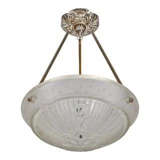 1930s French Art Deco Pendant Light by C. Jamain & Frontisi - France For Sale