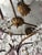 Glass French Beaded Lavender and Clear Drops Flush Mount Chandelier For Sale - Image 7 of 8