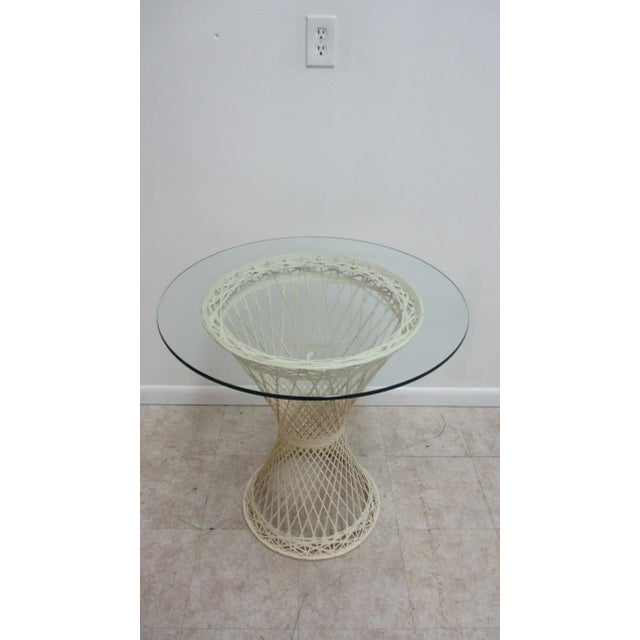 Vintage Mid Century Russell Woodard Spun Fiberglass Patio Dining Table