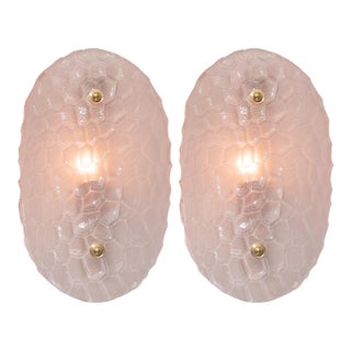 Murano Glass Light Pink Sconces For Sale