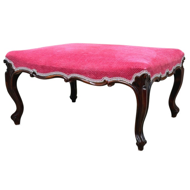 Mid 19th Century Rosewood Salon Stool, 1860 For Sale - Image 10 of 10