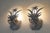 Art Deco Rare Matched Pair French Art Deco Tropic Palm Aluminum Glass Wall Sconce Lamps 1920's For Sale - Image 3 of 13