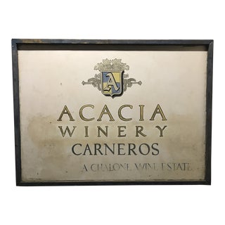1980s Giant Original Hand-Painted Acacia Winery Billboard Sign For Sale
