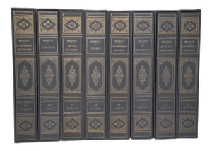 1953 Molière Oeuvres First Edition Albert Dubout Watercolors Books - 8 Volumes