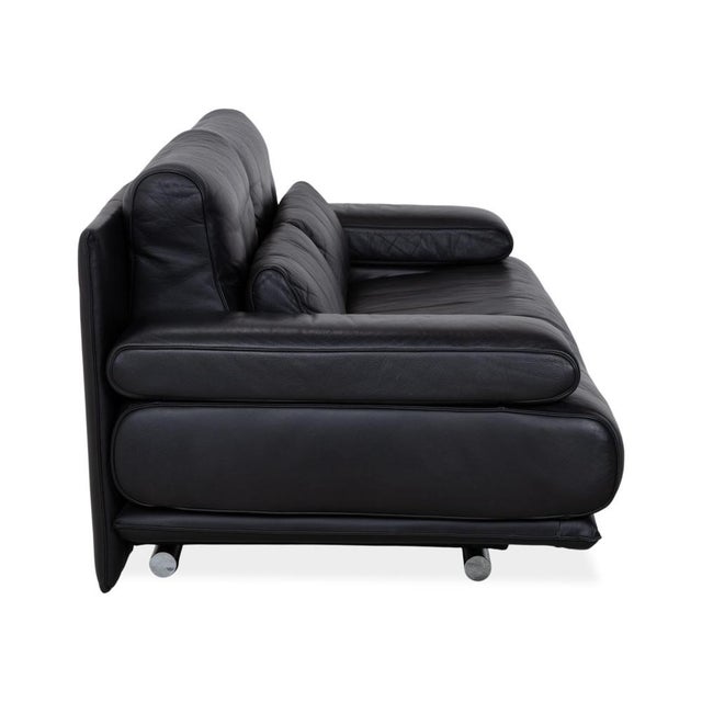 Model 6500 2-Seater Sofa in Black Leather from Rolf Benz For Sale - Image 11 of 14