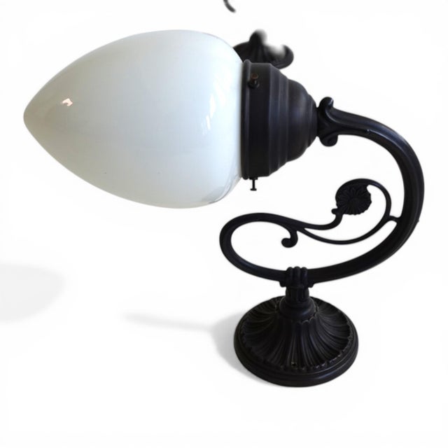 Art Nouveau Brass and Glass Wall Lamps, 1980s, Set of 2 For Sale - Image 15 of 17