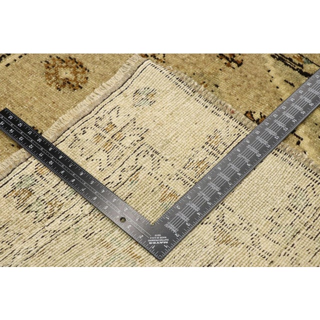 Mid 20th Century Mid 20th Century Vintage Turkish Oushak Runner 03'09 X 11'11 For Sale - Image 5 of 10