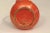 Vintage Awaji Pottery Art Deco Atomic Chrome Orange Red Vase For Sale - Image 4 of 6