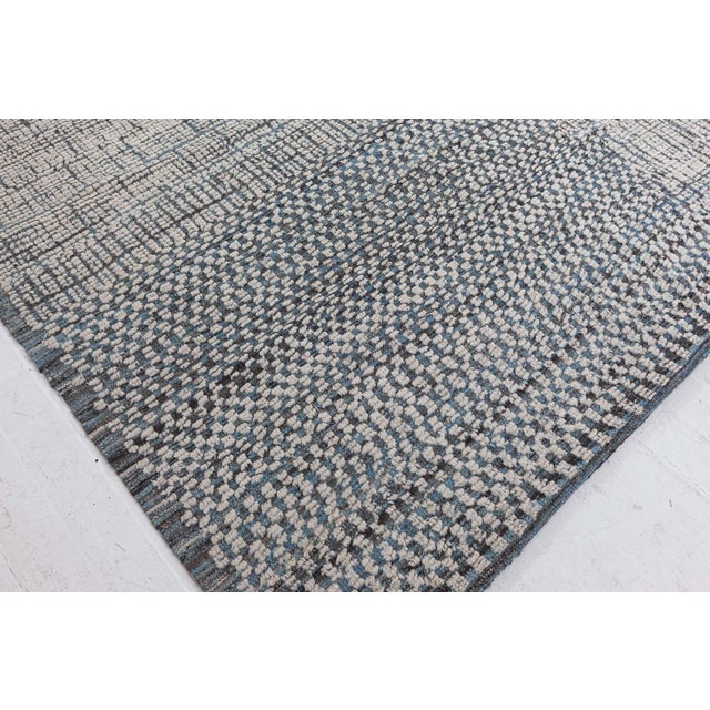 Early 21st Century Modern Moroccan High-Low Wool Rug with Abstract Grid Design by Doris Leslie Blau For Sale - Image 5 of 8