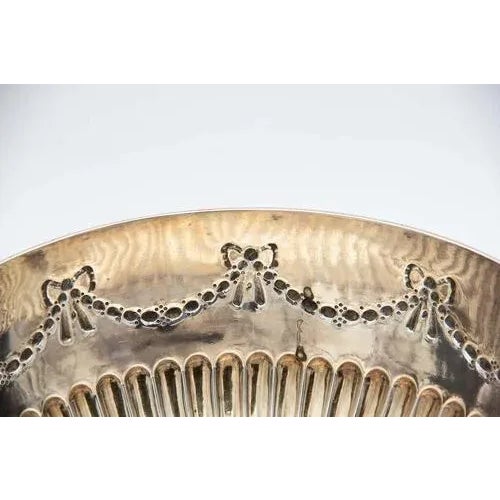 Embossed and Gummed Silver Fruit Bowl For Sale - Image 3 of 4