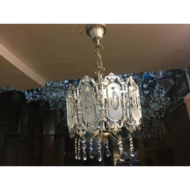 Mid-Century Modern Glass Chandelier, 1970s For Sale - Image 3 of 18