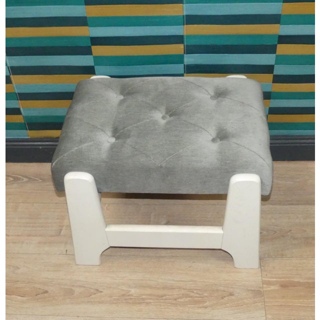 Wood and Fabric Folding Stool, 1970s For Sale - Image 6 of 8