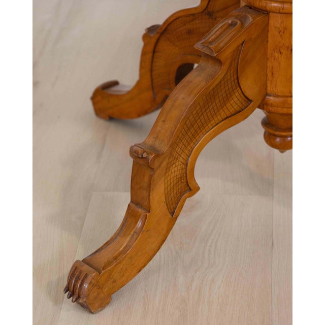 Tan Swedish 19th Century Solid Birch Oval Occasional Table For Sale - Image 8 of 11
