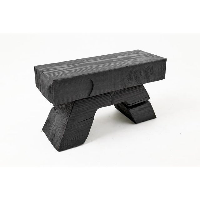 Sculptural Hardwood Side Table by Logniture For Sale - Image 10 of 11