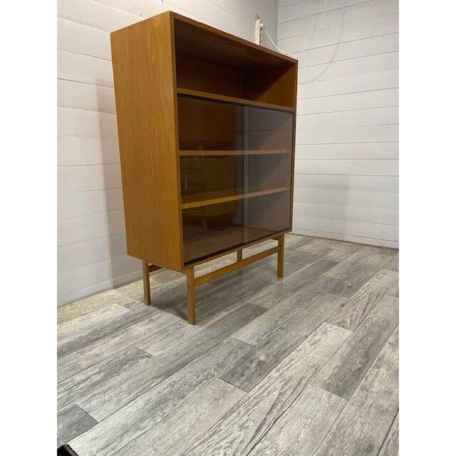A-Nr. 78 Retro / vintage Bookcase by Jiroutek In superb original condition With origial glass Very rare dimensions Dims;...