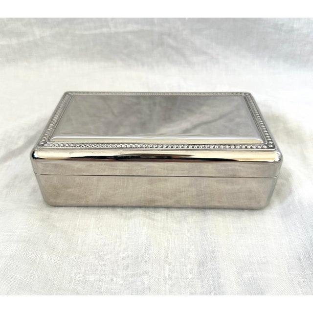 1980s Vintage Silverplate Jewelry Box For Sale - Image 5 of 7