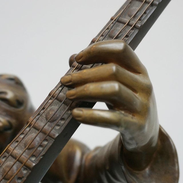Oysel, Le Troubadour Sculpture, Late 19th Century, Bronze For Sale - Image 10 of 15