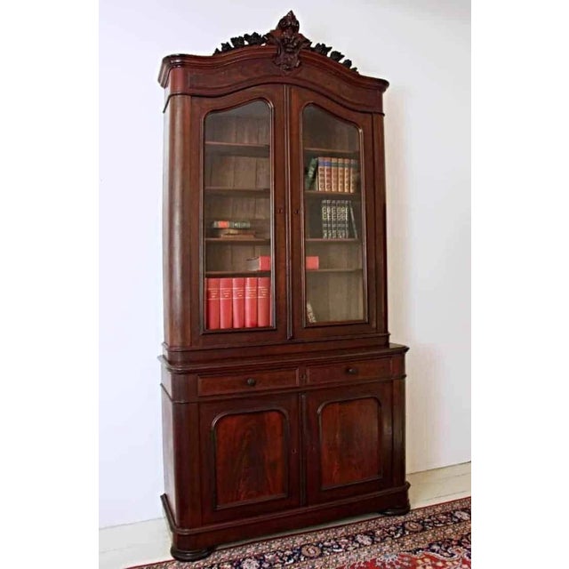 2000 - 2009 19th Century Louis Philippe Library Bookcase in Mahogany For Sale - Image 5 of 5