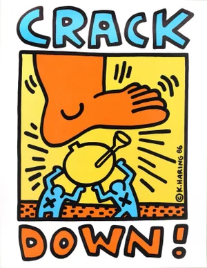 Crack Down!, Serigraph, Contemporary 1986
