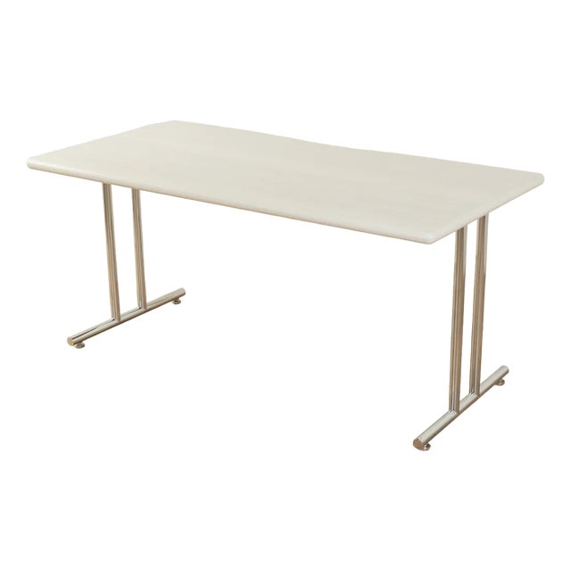 Vintage Desk in Steel and Ash, 1980s For Sale