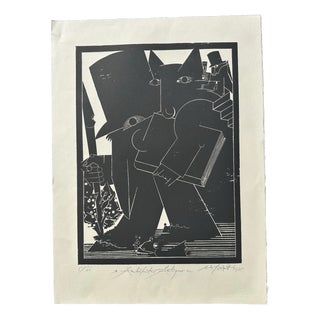 Albert Schindehütte, Figurative Composition, Woodcut For Sale