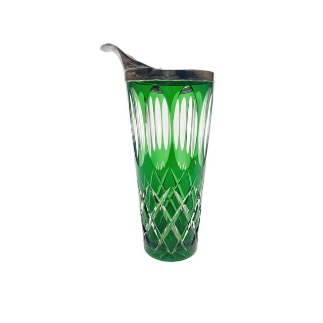 1950s Art Deco Crystal Cocktail Shaker by Wolfgang Wolf, Germany, 1950s For Sale - Image 5 of 9