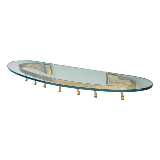 Model 2185 Wall Coat Rack by Max Ingrand for Fontana Arte, Italy, circa 1955 For Sale