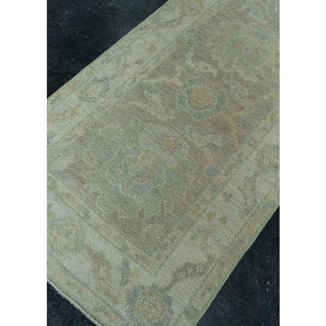 Brown Turkish Oushak Rug 2'6" x 10'1" #19239 For Sale - Image 8 of 8