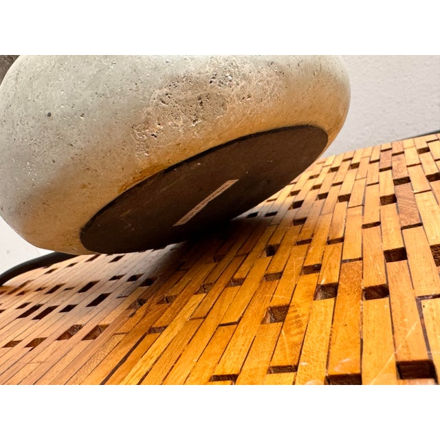 Indonesian Stacking Faux Stone Table Lamp For Sale - Image 12 of 12