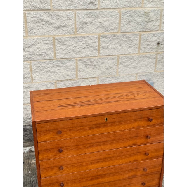 1960s Danish Modern Style Teak Five-Drawer Dresser For Sale In Philadelphia - Image 6 of 12