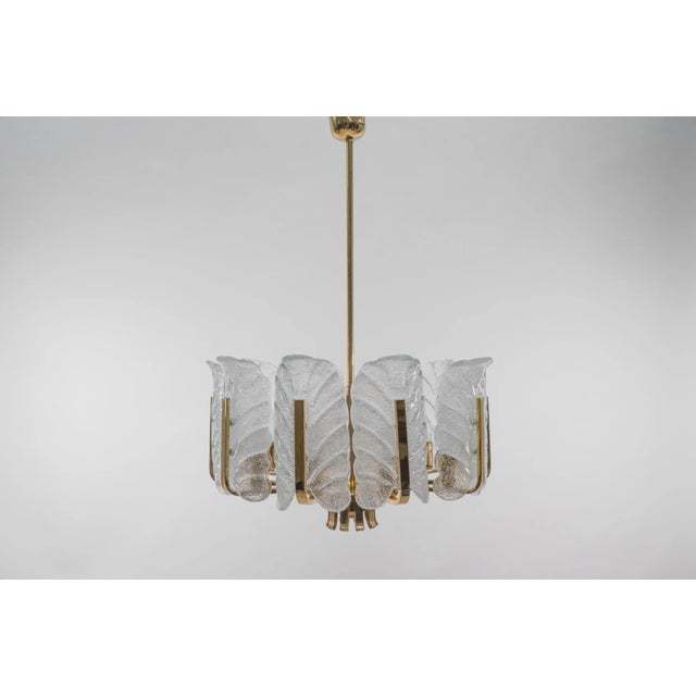 Large 10-Light Chandelier in the Style of Carl Fagerlund for Orrefors, 1960s For Sale - Image 10 of 10