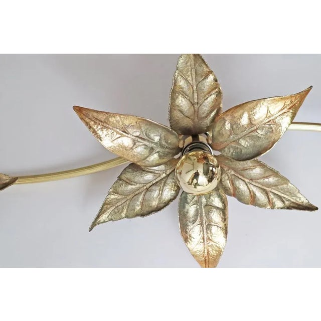 Willy Daro Golden Wall Light by Willy Daro, 1970s For Sale - Image 4 of 10