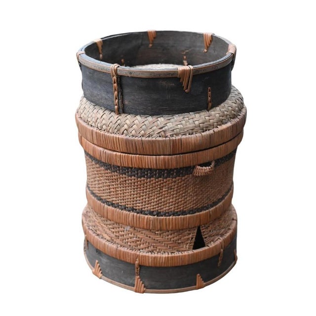 Wood Antique Pende Basket, Congo, Early 20th Century For Sale - Image 7 of 7