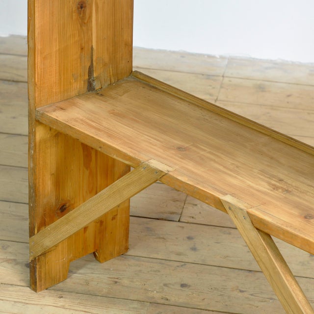 Brown Vintage Bookcase in Pine, 1930s For Sale - Image 8 of 11
