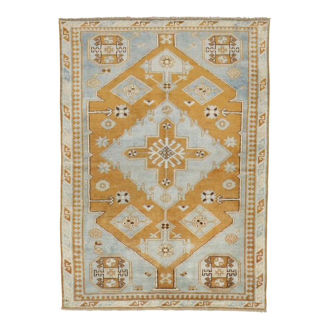 Mid 20th Century Vintage Caucasian Rug - 3'4" x 4'6" For Sale