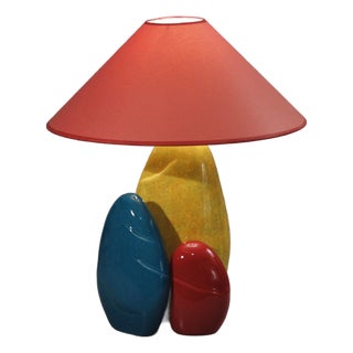 Large Pebble Ceramic Table Lamp by François Chatain, France, 1990s For Sale