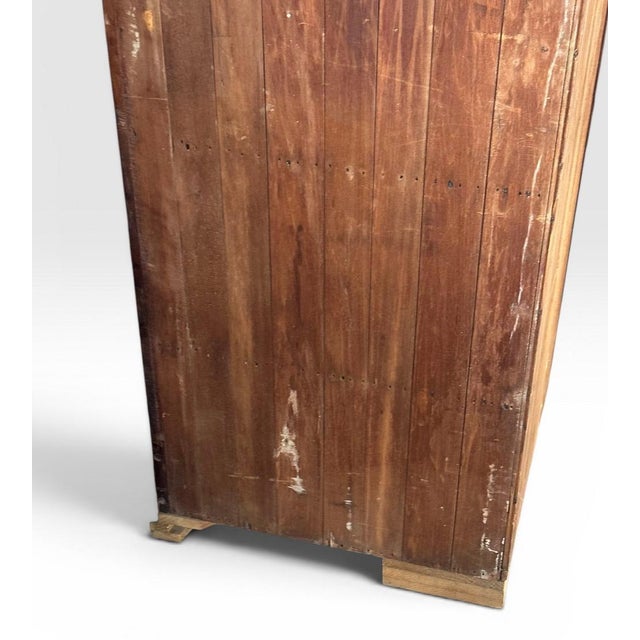 Antique Nineteenth Century American Country Pine Curved Bow Front Corner Cupboard Cabinet For Sale - Image 14 of 14