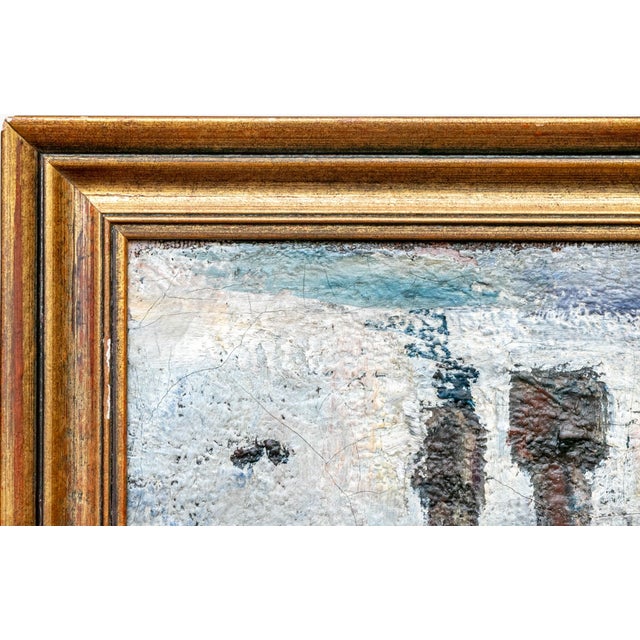 Early 20th Century Attributed to Gordon McCouch, Modernist Venetian Street Scene Oil Painting For Sale - Image 14 of 18
