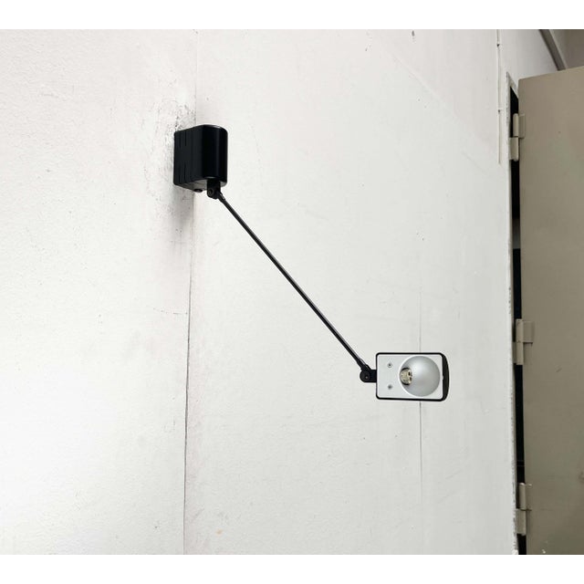 Vintage Italian Black Daphinette Classic Wall Lamp by Tommaso Cimini for Lumina, 1980s For Sale - Image 12 of 18