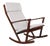 Danish Modern Rocking Chair by Poul Volther for Frem Rojle on a Sculpted Afromosia frame w/ new Knit Upholstery, Denmark For Sale