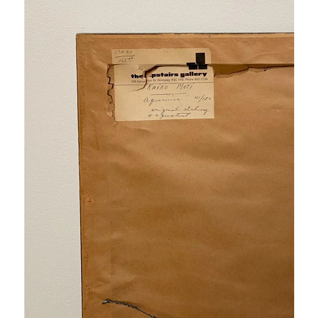 Kaiko Moti "Aquarium" Engraving, India Circa 1950 For Sale In San Francisco - Image 6 of 7