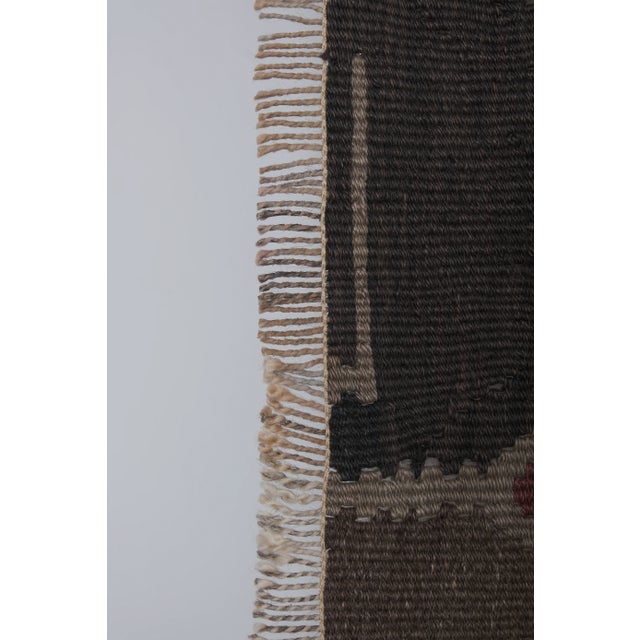 1960s Mid 20th Century Decorative Long Vintage Kars Kilim Rug For Sale - Image 9 of 13