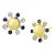Syna Opal Yellow Gold Earrings with Sapphires and Diamonds, a Pair For Sale