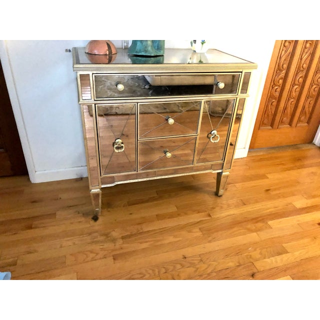 Contemporary Horchow Collection Mirrored Dresser With 5 Drawers For Sale - Image 3 of 10