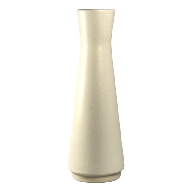 Tall White Ceramic Vase by Jan Bontjes van Beek for Dr. Ing. Alfred Ungewiss, Germany, 1960s For Sale