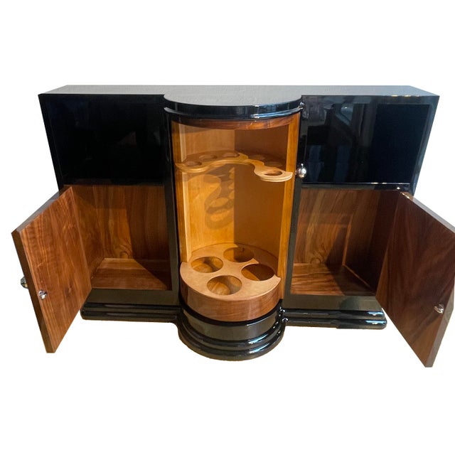 Art Deco Walnut Bar Cabinet, 1930 For Sale - Image 3 of 18